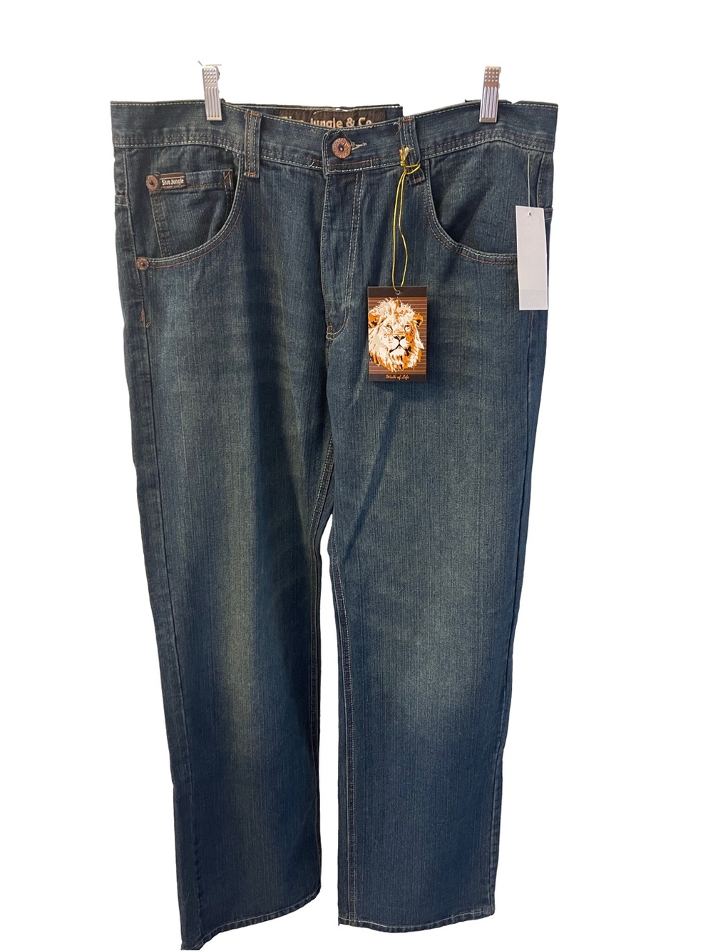 5ive Jungle & Co Baggy Classic Straight Leg Men's Jeans - Dark Blue Sz 36x34 NWT
